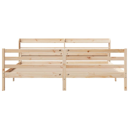 vidaXL Bed Frame with Headboard without Mattress 200x200 cm