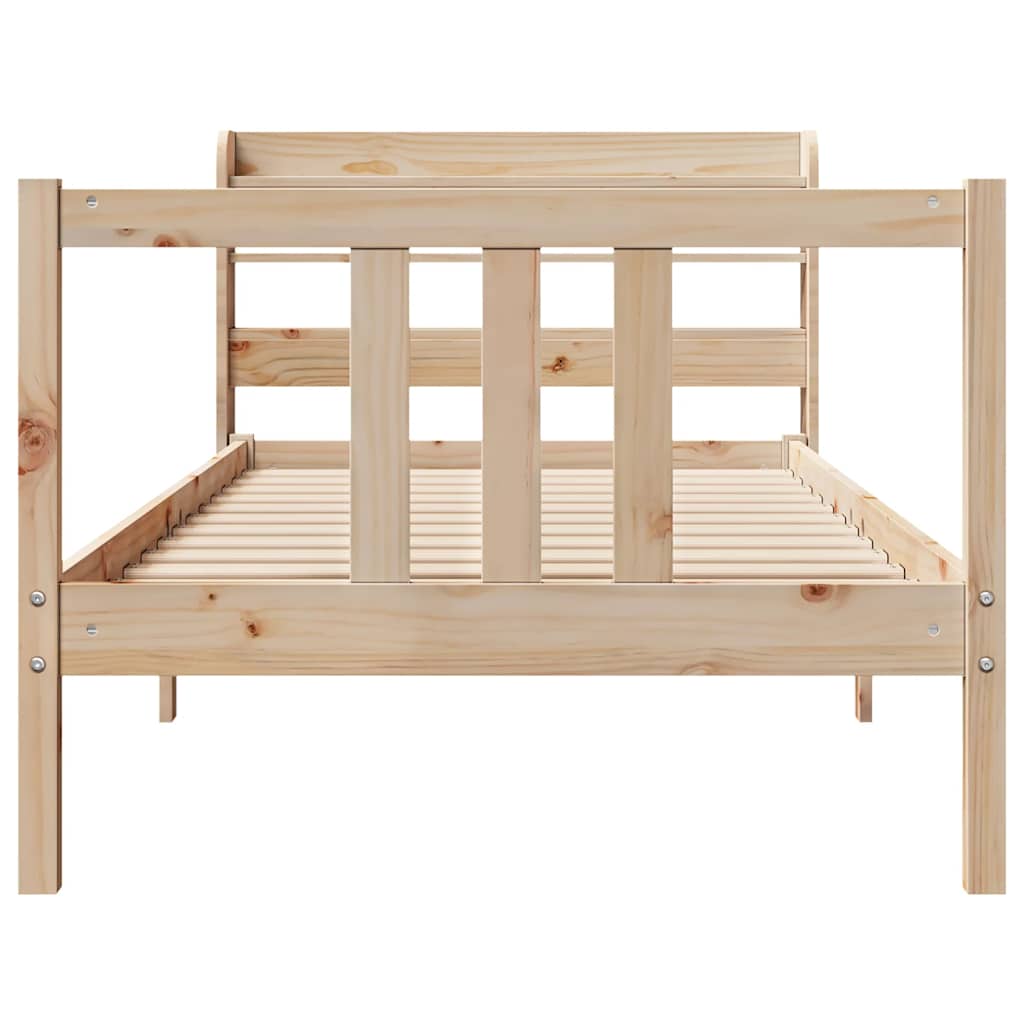 vidaXL Bed Frame with Headboard without Mattress 75x190 cm Small Single