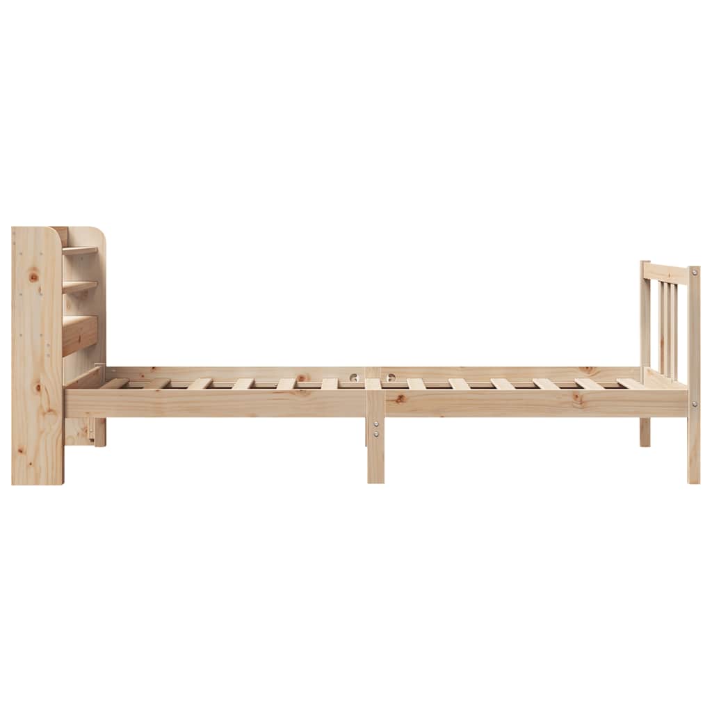 vidaXL Bed Frame with Headboard without Mattress 75x190 cm Small Single