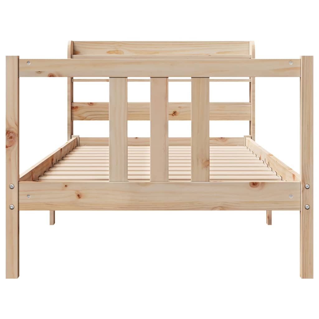 vidaXL Bed Frame with Headboard without Mattress 90x190 cm Single