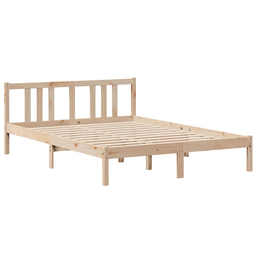vidaXL Bed Frame with Headboard without Mattress 135x190 cm Double