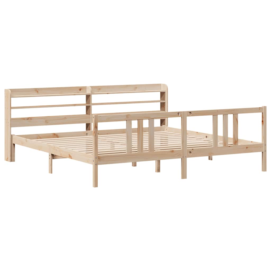 vidaXL Bed Frame with Headboard without Mattress 200x200 cm
