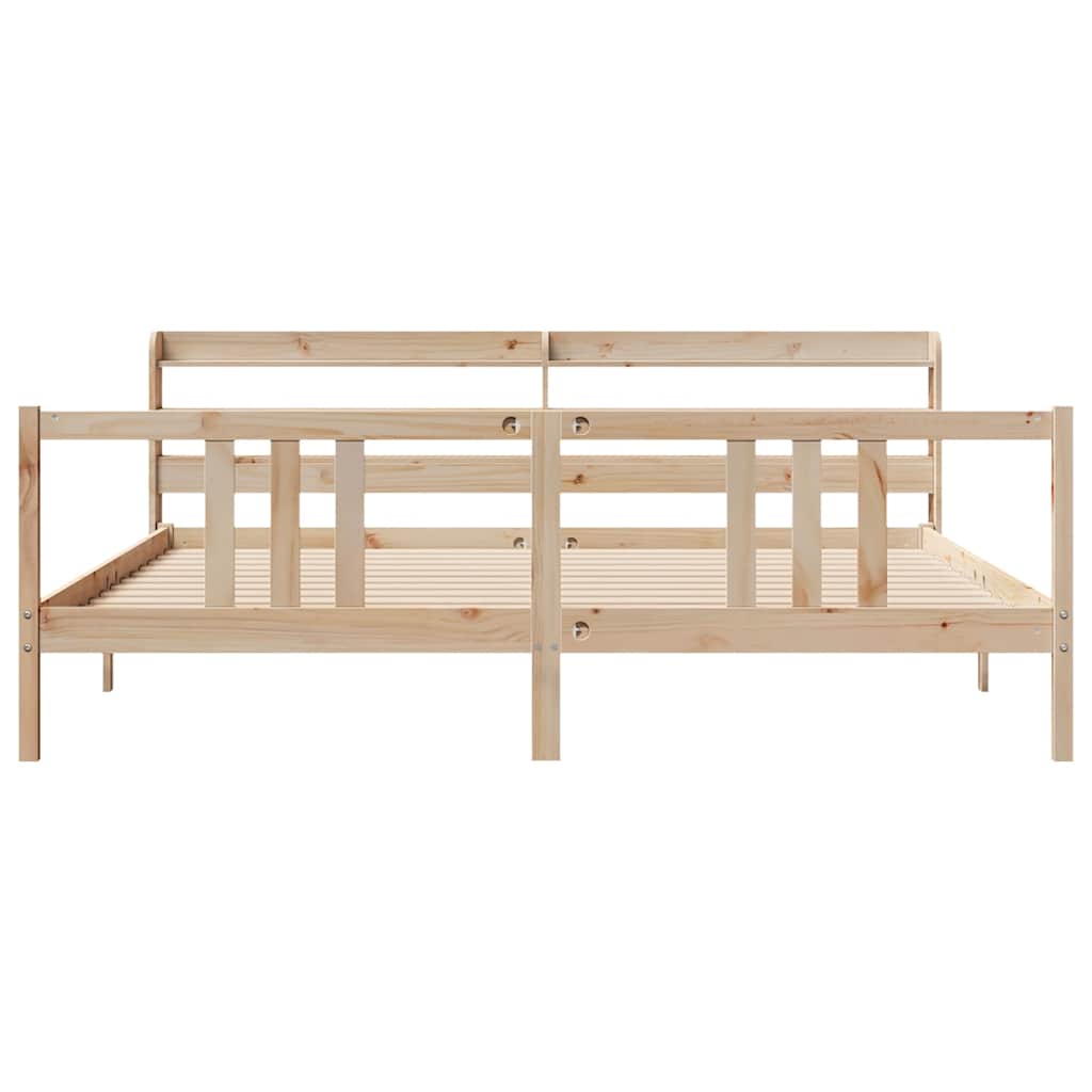 vidaXL Bed Frame with Headboard without Mattress 200x200 cm
