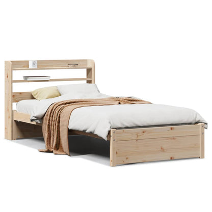 vidaXL Bed Frame with Headboard without Mattress 75x190 cm