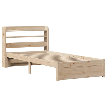 vidaXL Bed Frame with Headboard without Mattress 75x190 cm