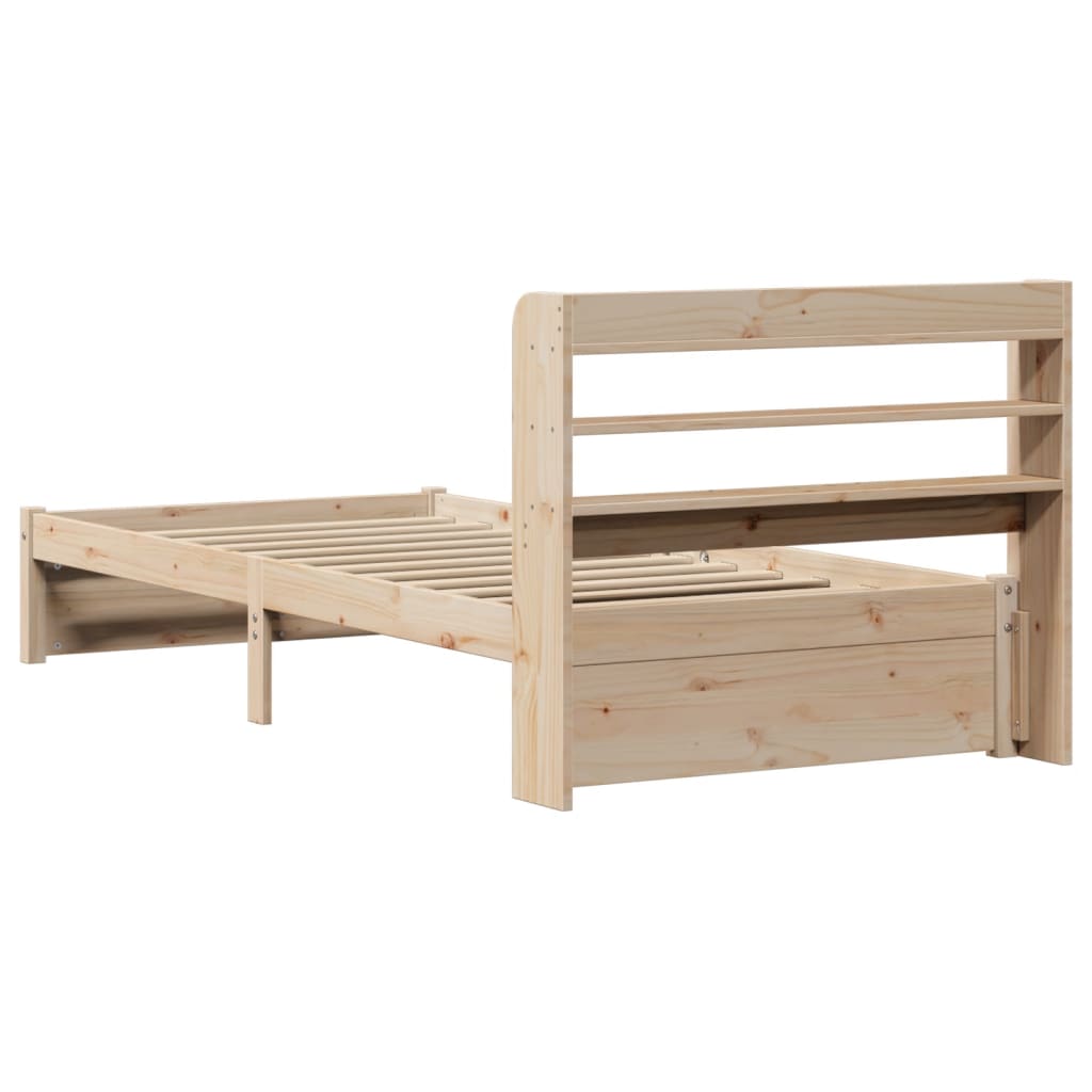 vidaXL Bed Frame with Headboard without Mattress 75x190 cm