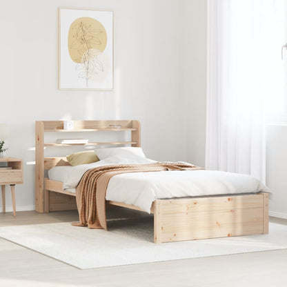 vidaXL Bed Frame with Headboard without Mattress 75x190 cm