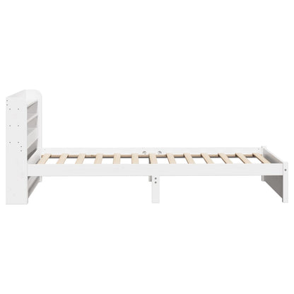 vidaXL Bed Frame with Headboard without Mattress White 75x190 cm