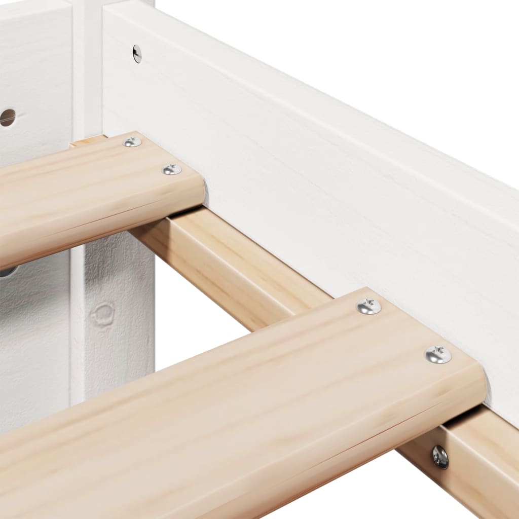 vidaXL Bed Frame with Headboard without Mattress White 75x190 cm