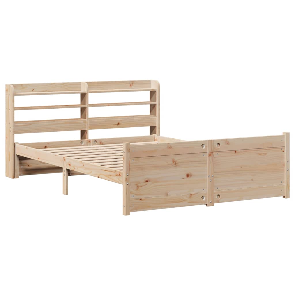 vidaXL Bed Frame with Headboard without Mattress 135x190 cm Double
