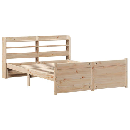 vidaXL Bed Frame with Headboard without Mattress 135x190 cm Double