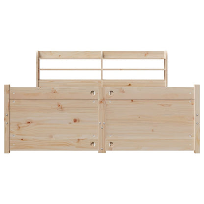 vidaXL Bed Frame with Headboard without Mattress 135x190 cm Double