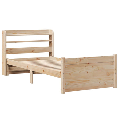 vidaXL Bed Frame with Headboard without Mattress 90x200 cm