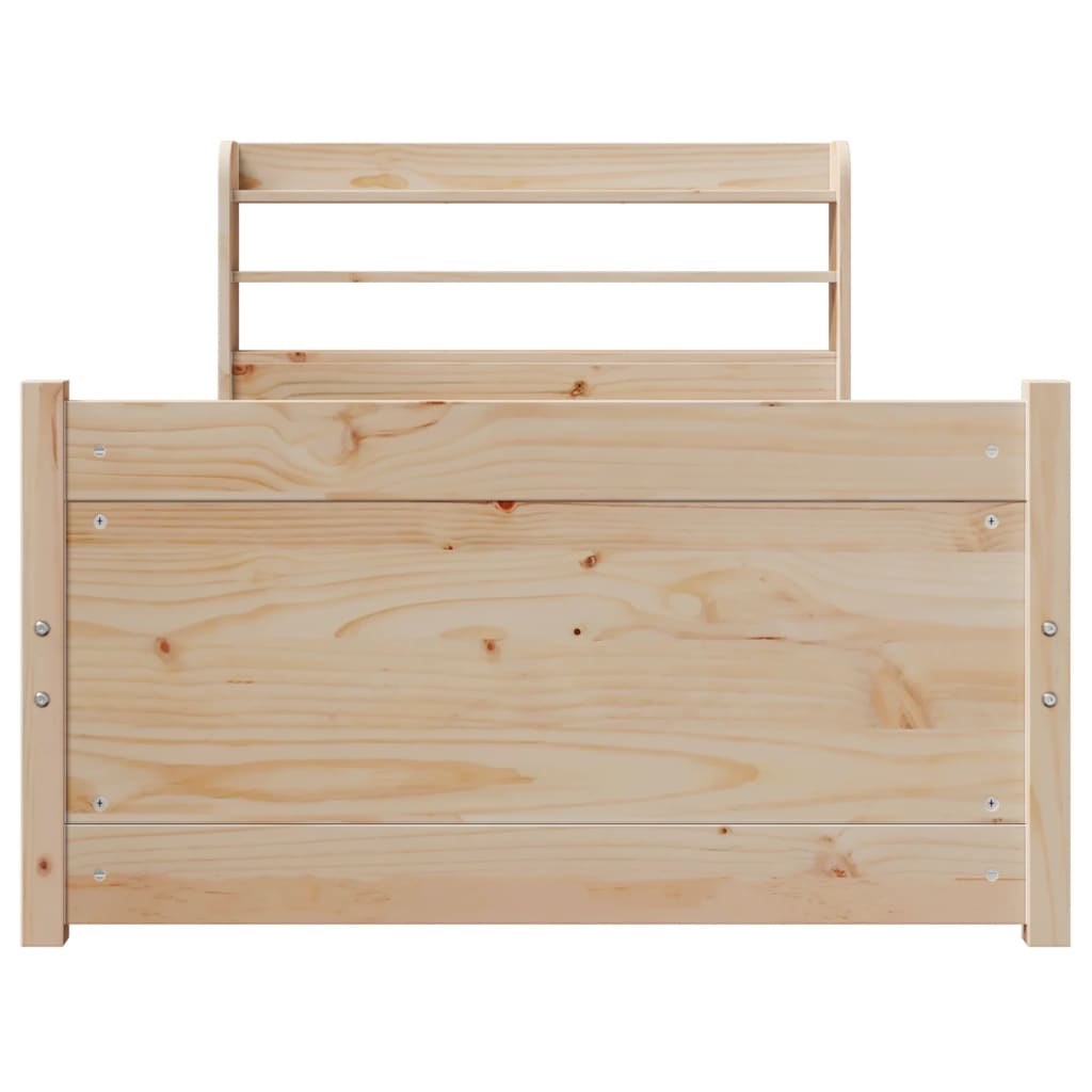 vidaXL Bed Frame with Headboard without Mattress 90x200 cm