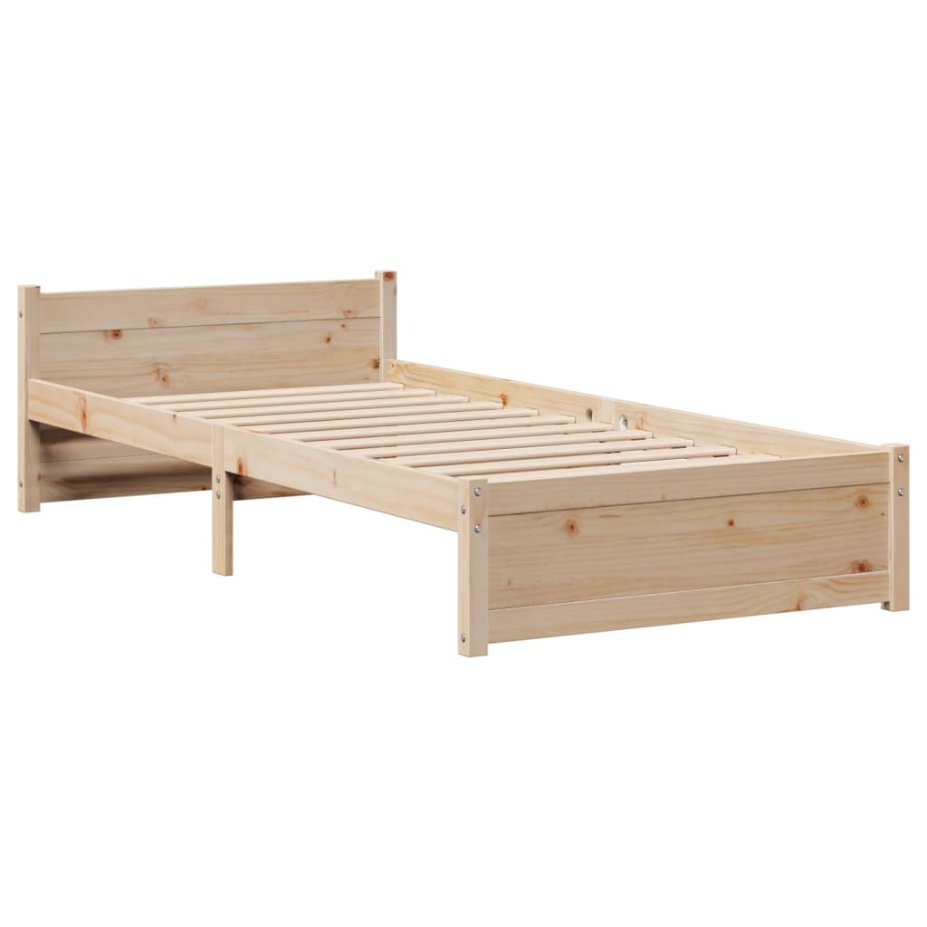 vidaXL Bed Frame with Headboard without Mattress 90x200 cm