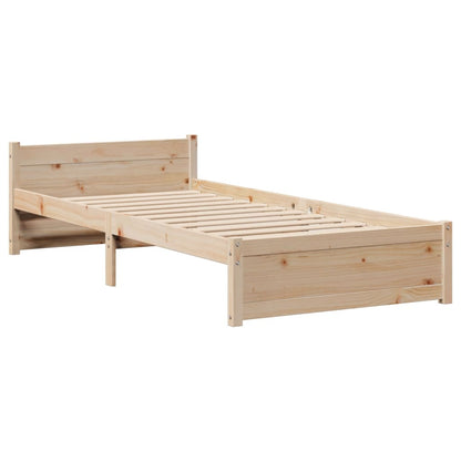 vidaXL Bed Frame with Headboard without Mattress 90x200 cm