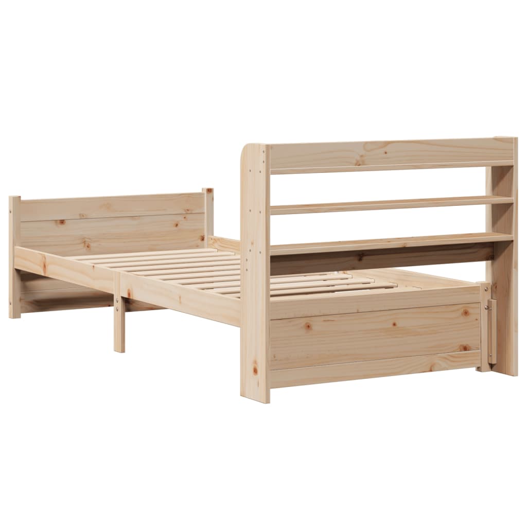 vidaXL Bed Frame with Headboard without Mattress 90x200 cm