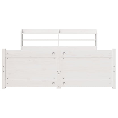 vidaXL Bed Frame with Headboard without Mattress White 160x200 cm