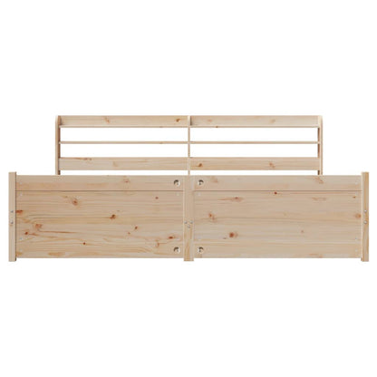 vidaXL Bed Frame with Headboard without Mattress 180x200 cm Super King