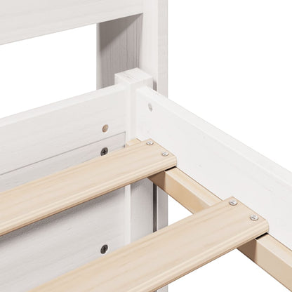 vidaXL Bed Frame with Headboard without Mattress White 180x200 cm Super King