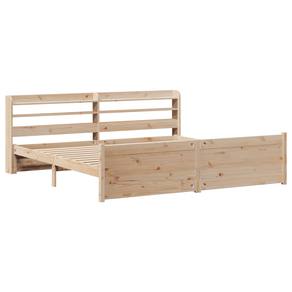 vidaXL Bed Frame with Headboard without Mattress 200x200 cm