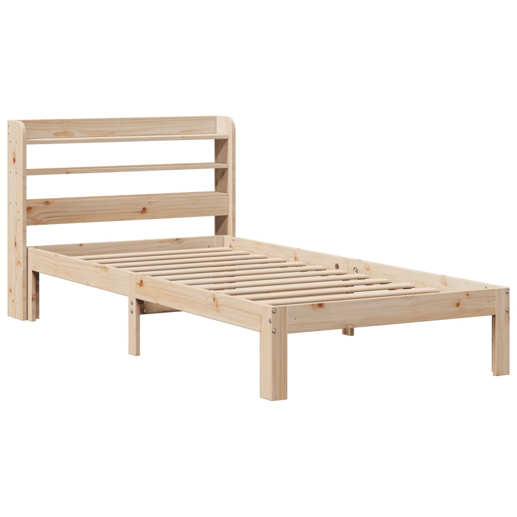 vidaXL Bed Frame with Headboard without Mattress 100x200 cm