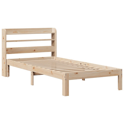 vidaXL Bed Frame with Headboard without Mattress 100x200 cm
