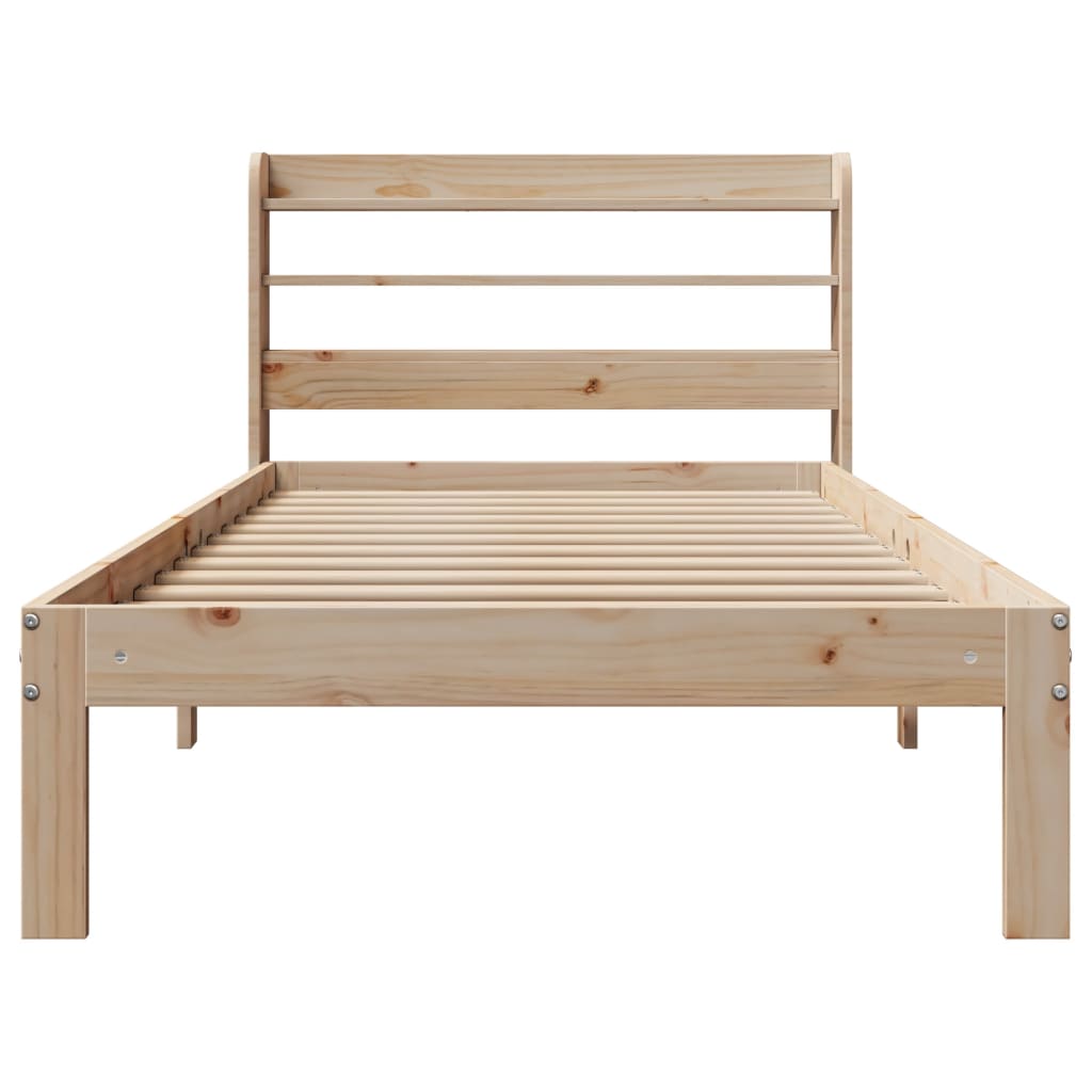 vidaXL Bed Frame with Headboard without Mattress 100x200 cm