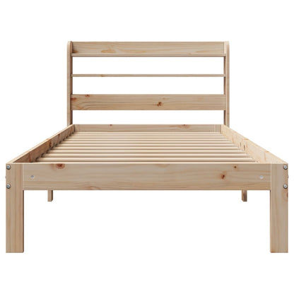 vidaXL Bed Frame with Headboard without Mattress 100x200 cm