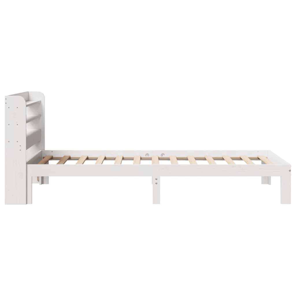 vidaXL Bed Frame with Headboard without Mattress White 100x200 cm