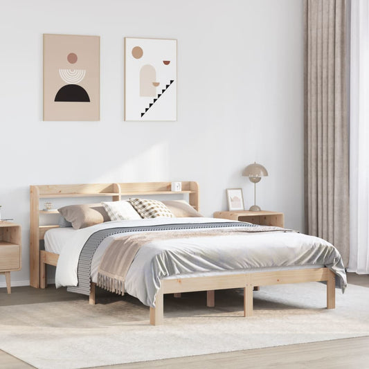 vidaXL Bed Frame with Headboard without Mattress 150x200 cm King Size