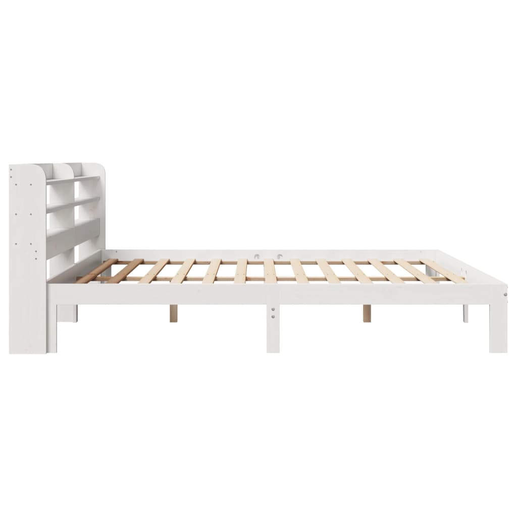 vidaXL Bed Frame with Headboard without Mattress White 180x200 cm Super King