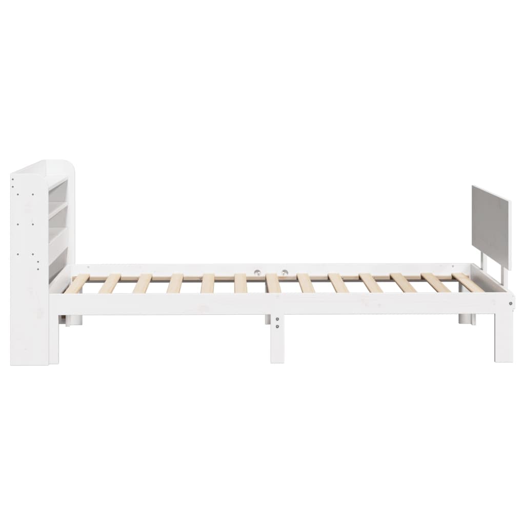 vidaXL Bed Frame with Headboard without Mattress White 90x200 cm