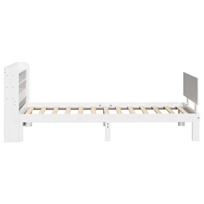 vidaXL Bed Frame with Headboard without Mattress White 90x200 cm
