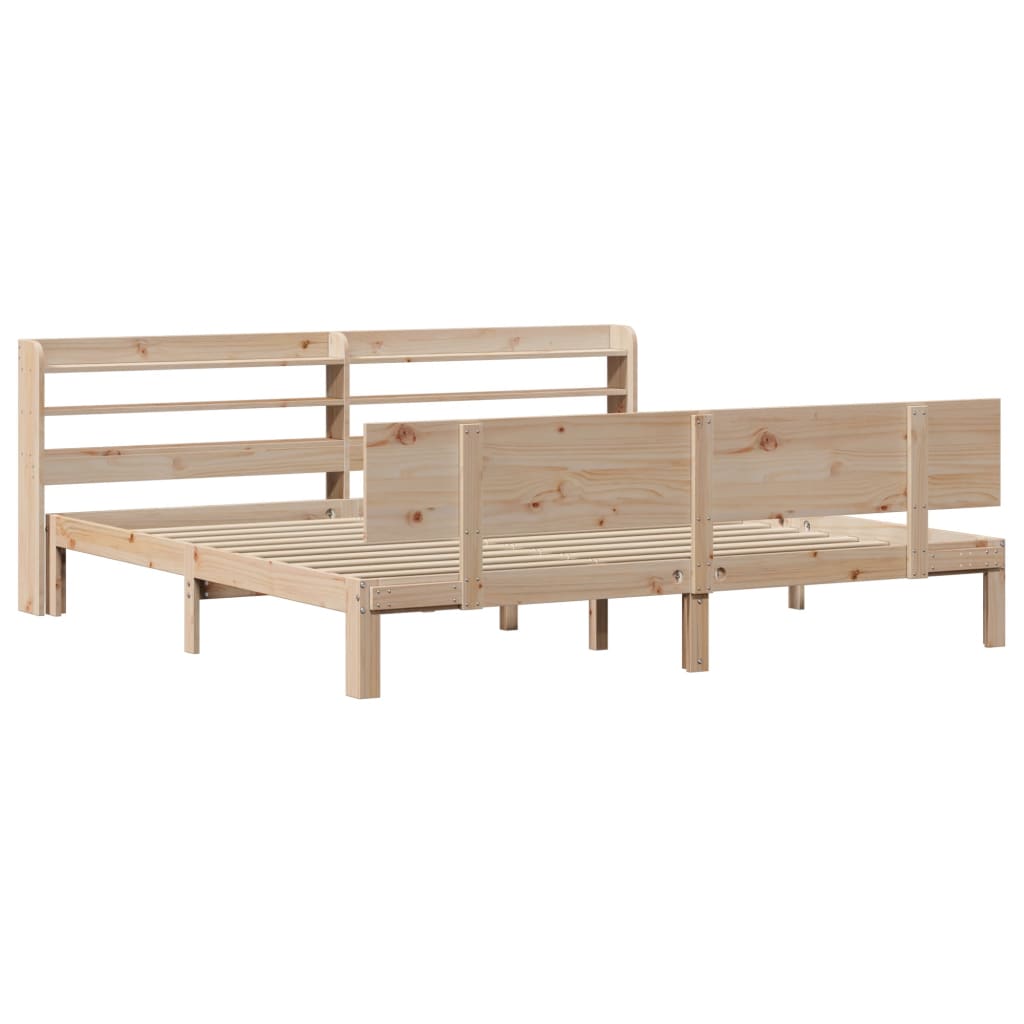 vidaXL Bed Frame with Headboard without Mattress 200x200 cm