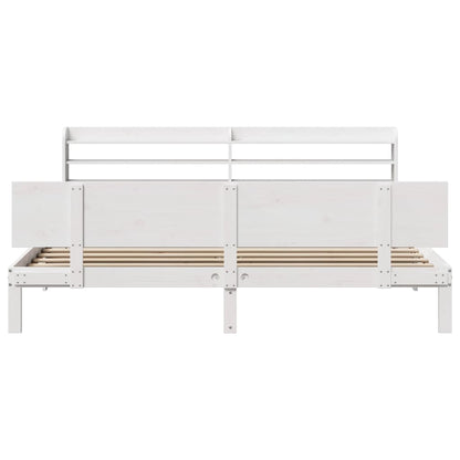 vidaXL Bed Frame with Headboard without Mattress White 200x200 cm