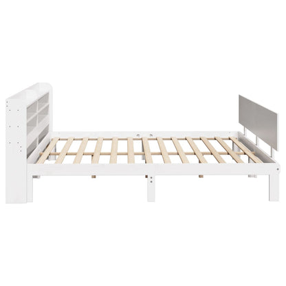 vidaXL Bed Frame with Headboard without Mattress White 200x200 cm