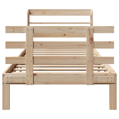 vidaXL Bed Frame with Headboard without Mattress 90x190 cm Single