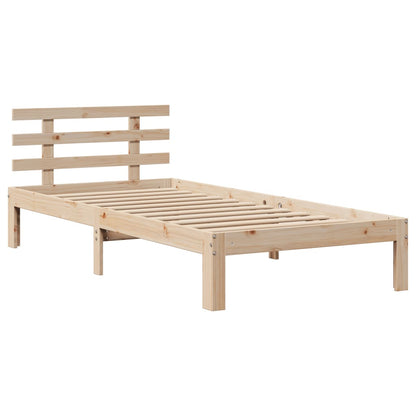 vidaXL Bed Frame with Headboard without Mattress 90x190 cm Single