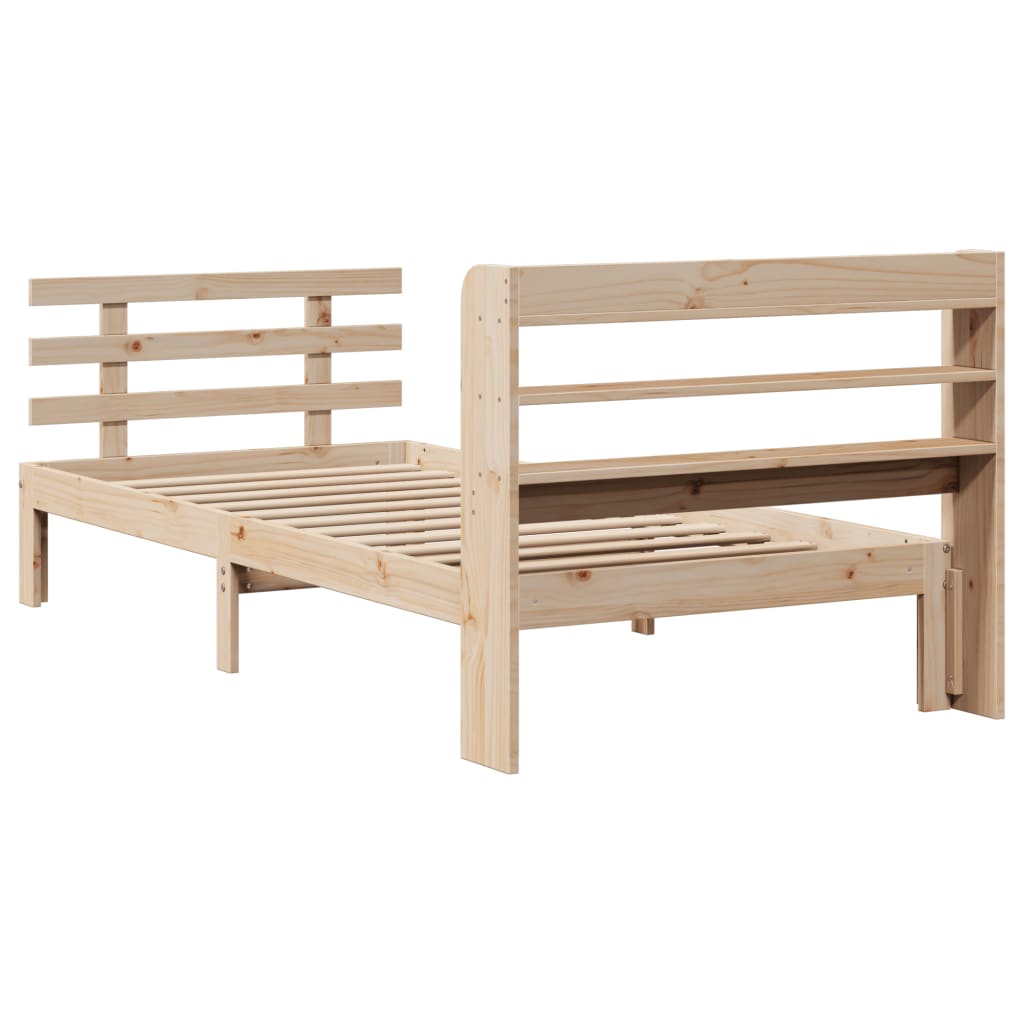 vidaXL Bed Frame with Headboard without Mattress 90x190 cm Single
