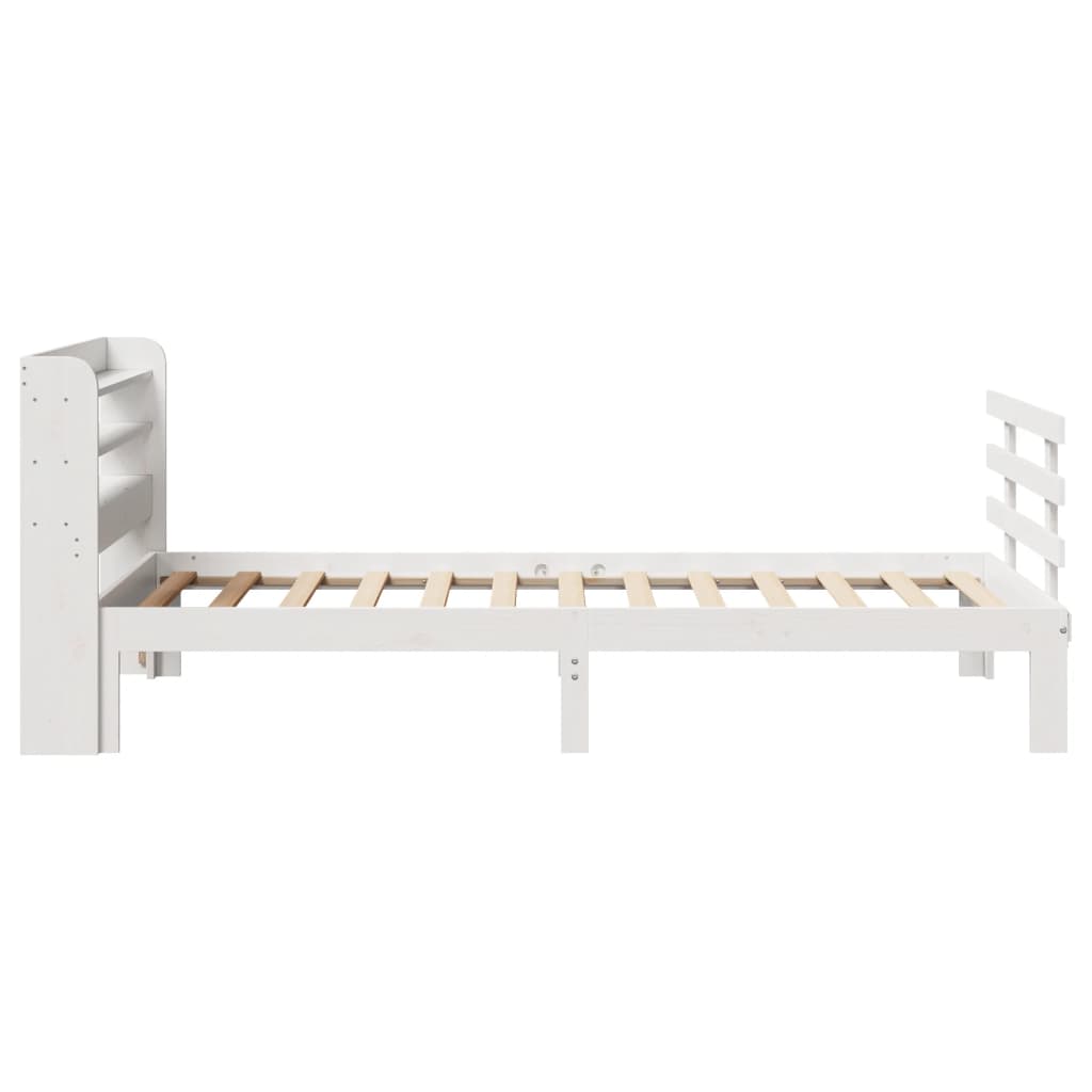 vidaXL Bed Frame with Headboard without Mattress White 90x190 cm