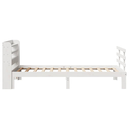 vidaXL Bed Frame with Headboard without Mattress White 90x190 cm