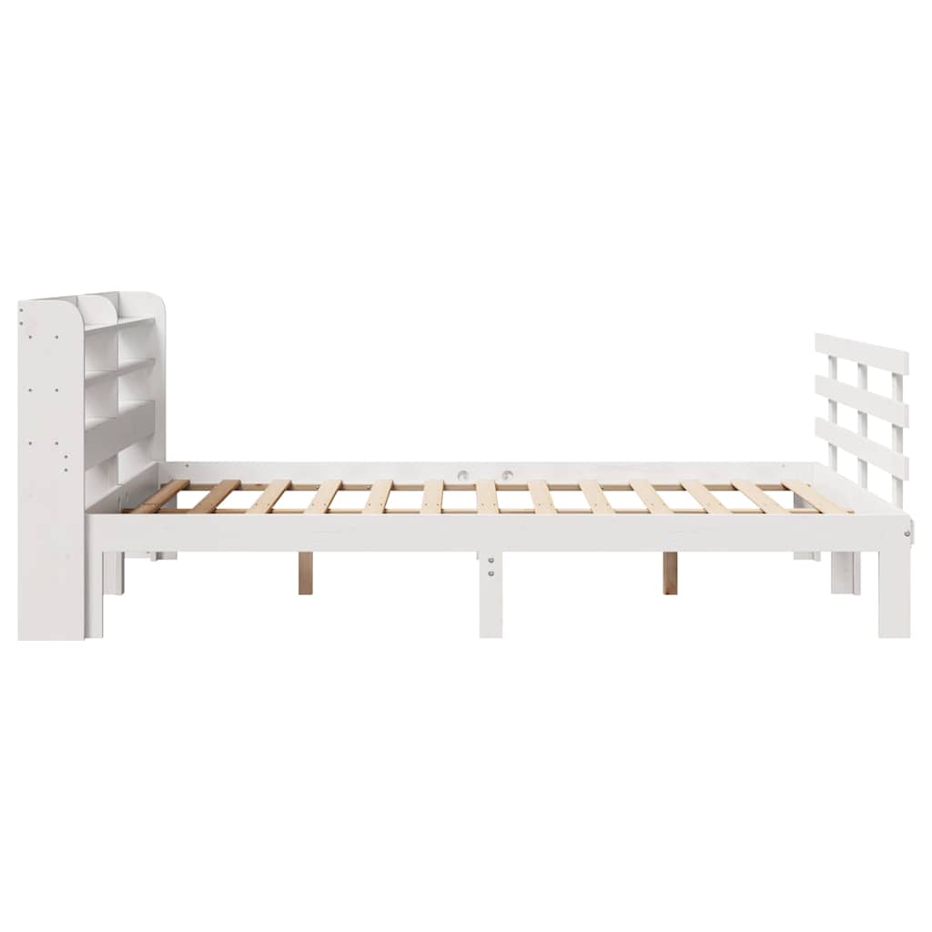 vidaXL Bed Frame with Headboard without Mattress White 120x190 cm Small Double