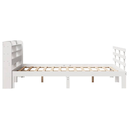 vidaXL Bed Frame with Headboard without Mattress White 120x190 cm Small Double