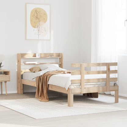 vidaXL Bed Frame with Headboard without Mattress 90x200 cm