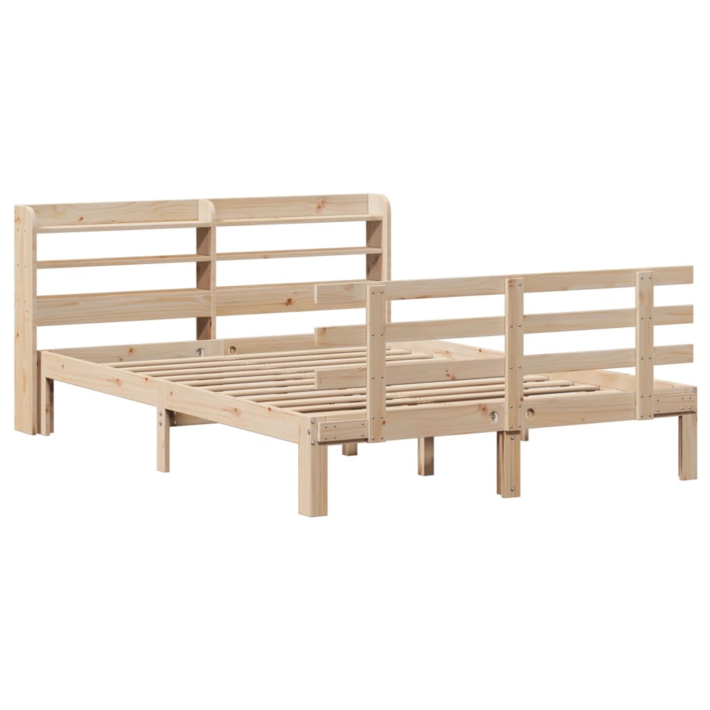 vidaXL Bed Frame with Headboard without Mattress 150x200 cm King Size
