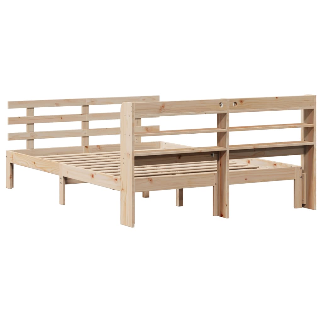 vidaXL Bed Frame with Headboard without Mattress 160x200 cm