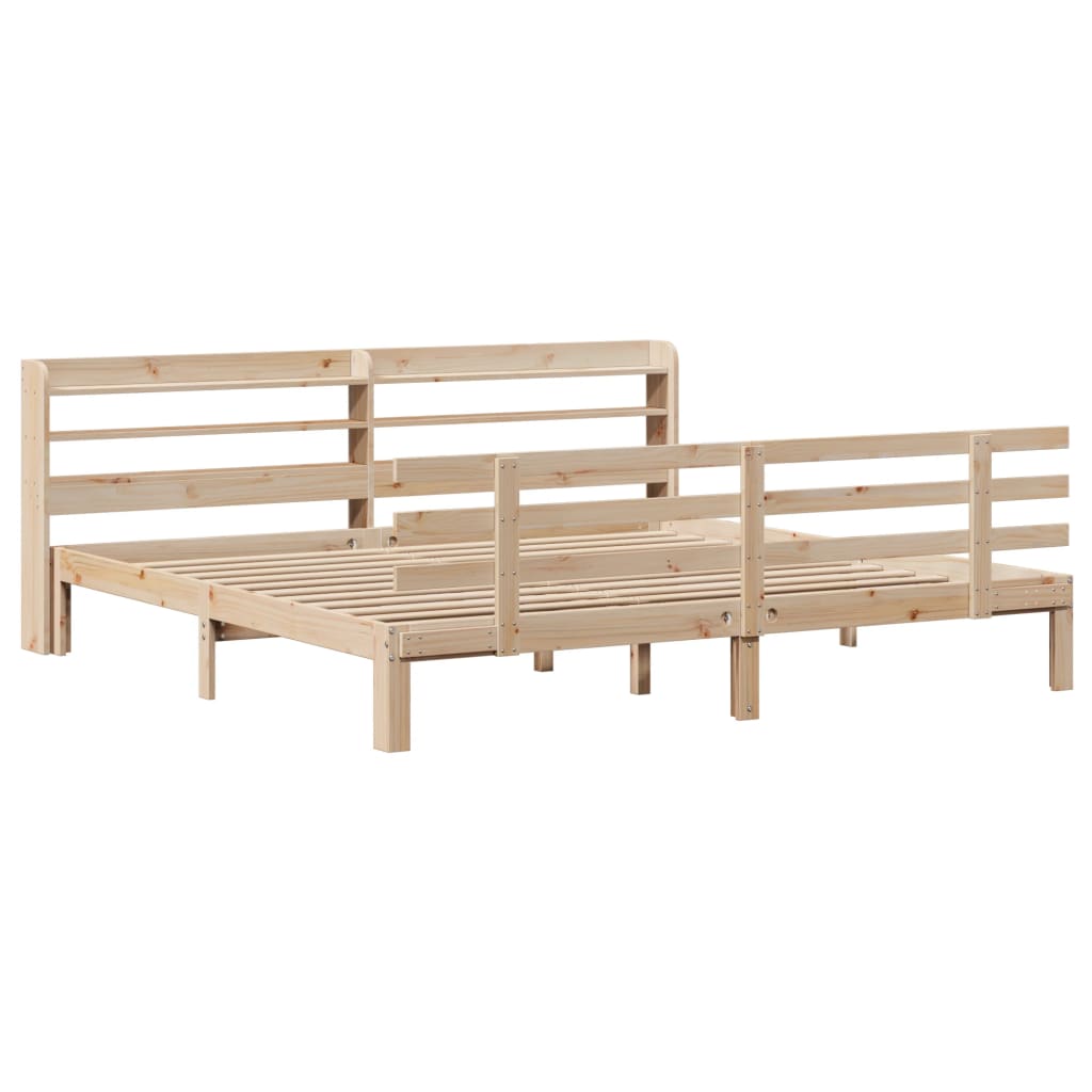 vidaXL Bed Frame | Untreated Pine | Solid Pine Wood | Super King | Bed Frame