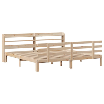 vidaXL Bed Frame | Untreated Pine | Solid Pine Wood | Super King | Bed Frame