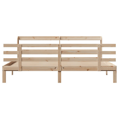 vidaXL Bed Frame | Untreated Pine | Solid Pine Wood | Super King | Bed Frame